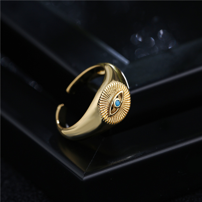 fe501be3 04d9 4ffa bb78 db04422f0138 18K Gold Plated Copper Eye Shaped Ring