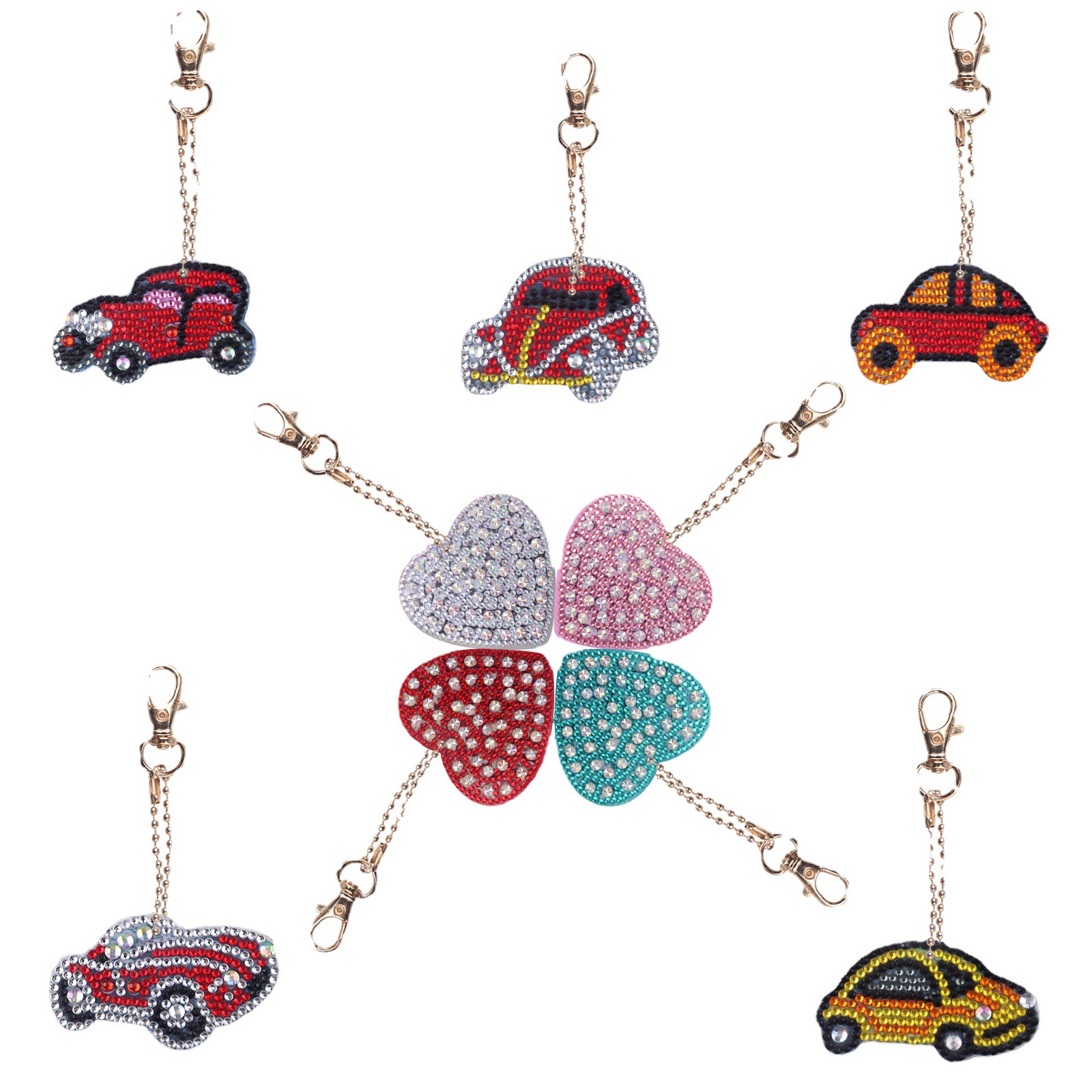 fe5f7b3c 4203 4334 98a3 9e559e4dedd6 Creative DIY Cartoon Masonry Painting Keychain Pendant