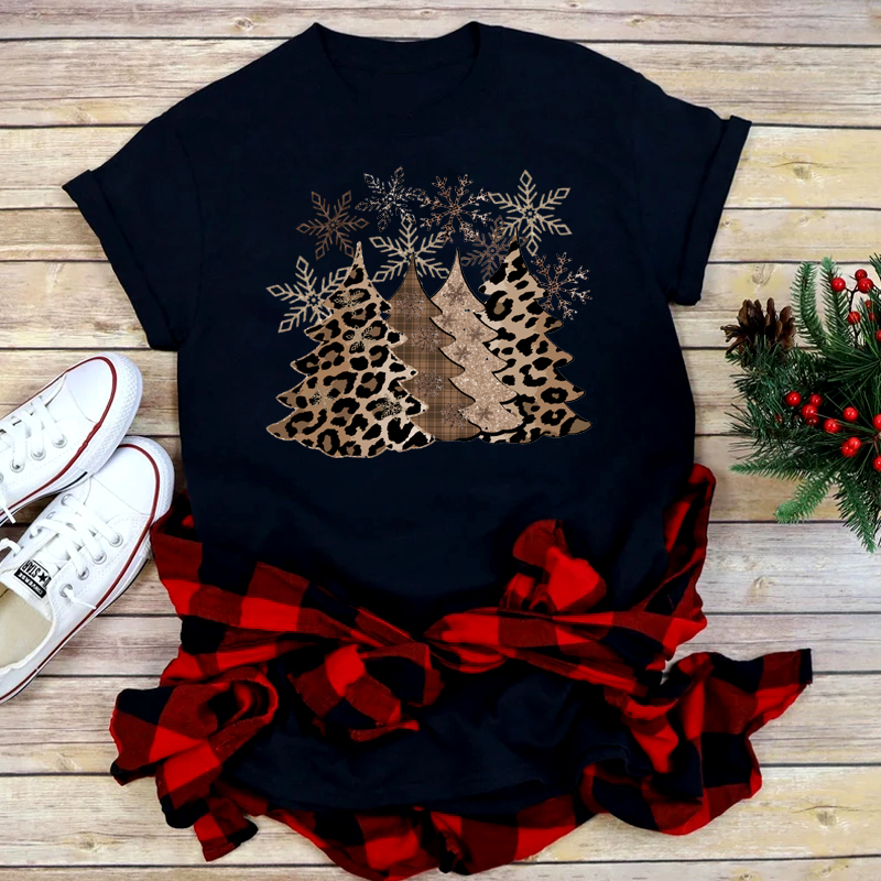 Festive Foreign Trade Christmas Tree T-shirt for Men and Women - celebrate the season in style! image 8