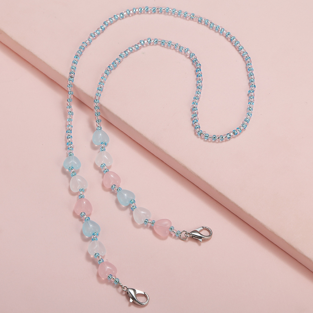 Children's Anti-lost Multi-purpose Peach Heart Acrylic Bead Mask Chain 4 fffd0f47 41fb 413d b544 9308cf22c7be Children's Anti-lost Multi-purpose Peach Heart Acrylic Bead Mask Chain