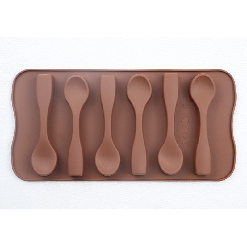 Title 6, Forma de Silicone com 6 Colheres para Chocolate...