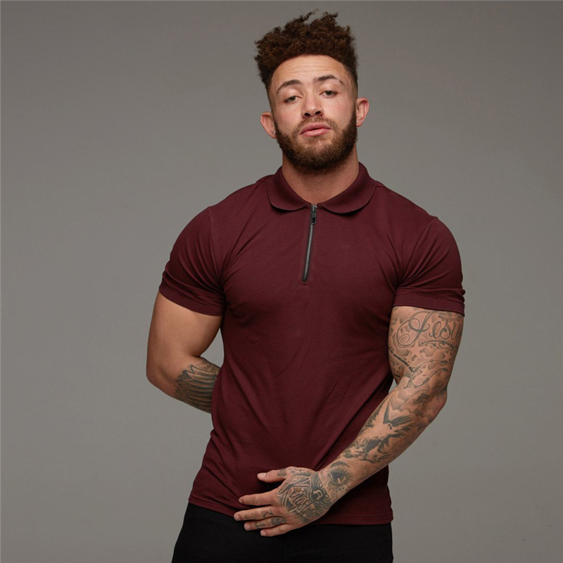 Title 2, Summer Lapels Fitness Polo Shirt met korte mouw...