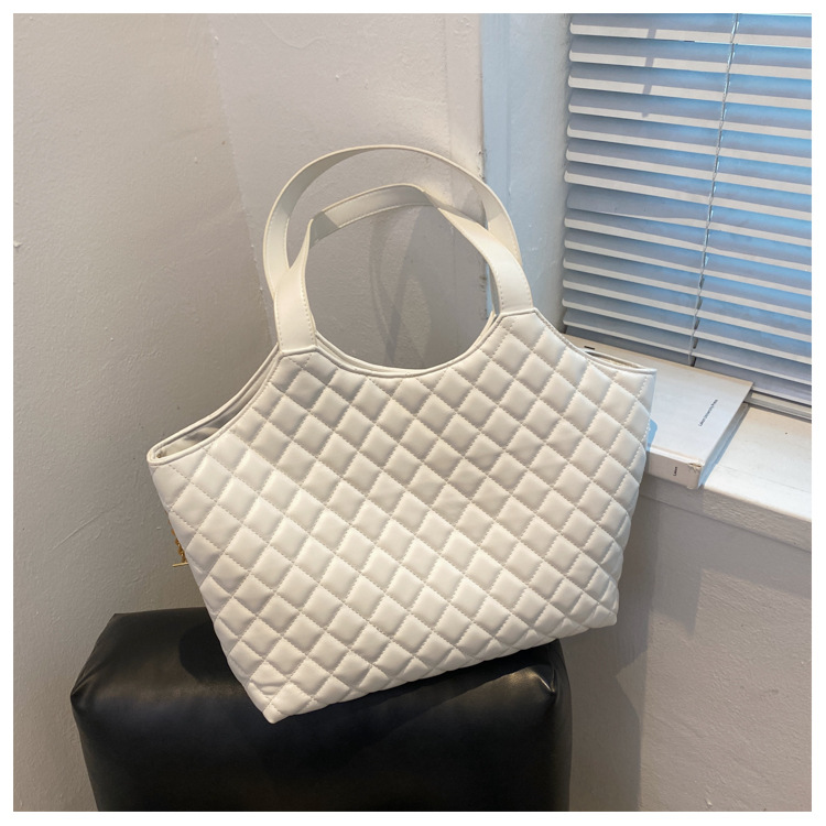 Title 7, Borsa Tote Donna Grande Capacità Diamante Plaid...