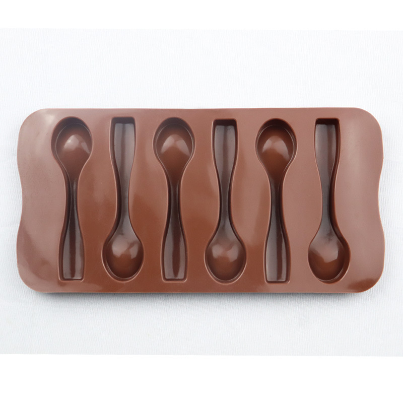 Title 4, Forma de Silicone com 6 Colheres para Chocolate...