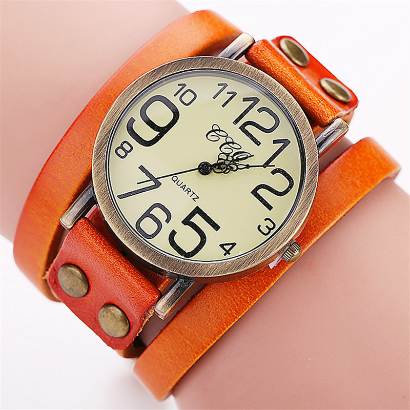 First Layer Cowhide Retro Watch Retro Three-circle Watch Men's And Women's Casual Watch - CJdropshipping
