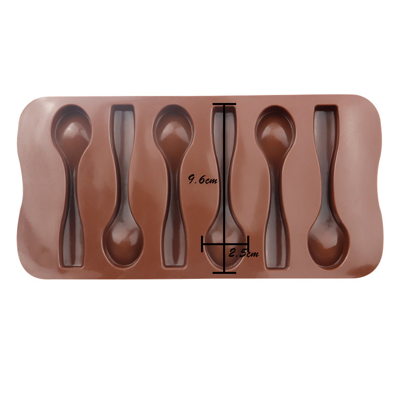 Title 7, Forma de Silicone com 6 Colheres para Chocolate...